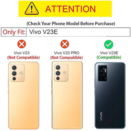 Soft Fabric & Leather Hybrid Protective Case Cover for Vivo V23E (Brown)