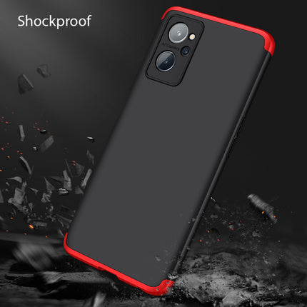 Double Dip Full 360 Protection Back Case Cover for Realme 9i (Red , Black)