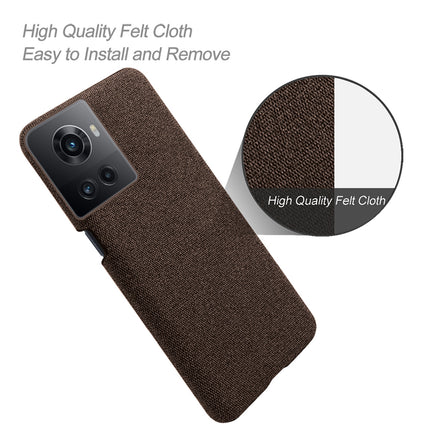 Mobizang Woven Soft Fabric Case for OnePlus 10R  Back Cover,  Shock Protection Slim Hard Anti Slip Back Cover (Brown)