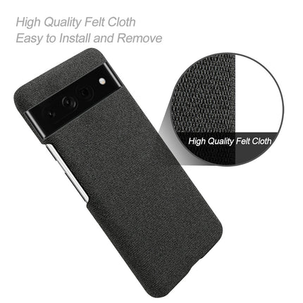 Mobizang Woven Soft Fabric Case for Google Pixel 7 Pro Back Cover, Shock Protection Slim Hard Anti Slip Back Cover (Black)