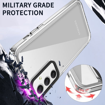 Mobizang Warrior Acrylic Clear Back Cover For Samsung Galaxy A54 (5G) | Slim Shockproof [Military Grade Protection] Hybrid Bumper Case (Transparent Sides)