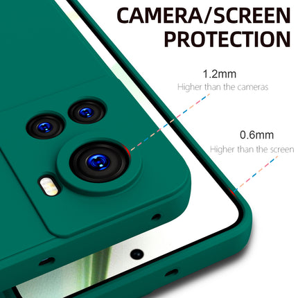 Matte Lens Protective Shockproof Flexible Back Cover for OnePlus 10R, Slim Silicone with Soft Lining Shockproof Flexible Full Body Bumper Case (Green)