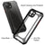 Unicorn for Xiaomi Mi 11 Lite Clear Back Case, [Military Grade Protection] Shock Proof Slim Hybrid Bumper Cover (Black)