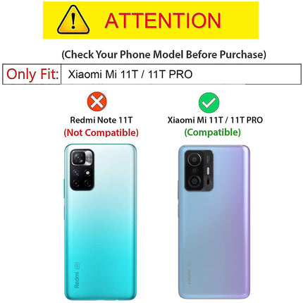 Beetle Camouflage for Xiaomi Mi 11T / Mi 11T Pro Back Case, [Military Grade Protection] Shock Proof Slim Hybrid Bumper Cover (Black)
