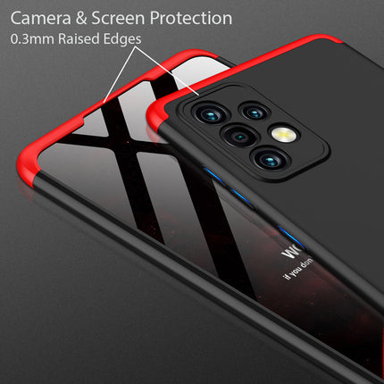 Double Dip Full 360 Protection Back Case Cover for Samsung Galaxy A72 (Red,Black)