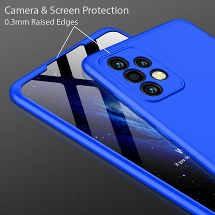 Double Dip Full 360 Protection Back Case Cover for Samsung Galaxy A52 (Blue)