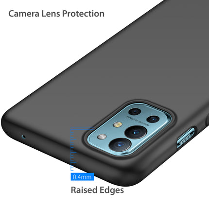Silk Smooth Finish [Full Coverage] All Sides Protection Slim Back Cover For OnePlus 9R / One Plus 9R (Black)