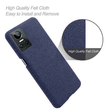 Mobizang Woven Soft Fabric Case for Realme GT Neo 3 (5G) Back Cover,  Shock Protection Slim Hard Anti Slip Back Cover (Blue)