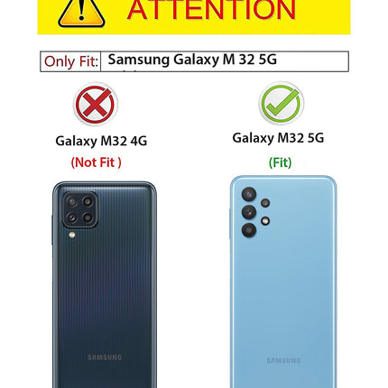 Beetle Camouflage for Samsung Galaxy M32 (5G) Back Case, [Military Grade Protection] Shock Proof Slim Hybrid Bumper Cover (Blue)