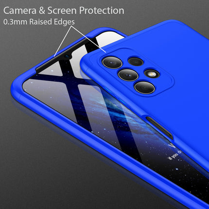 Double Dip Full 360 Protection Back Case Cover for Samsung Galaxy A32 (4G) (Blue)