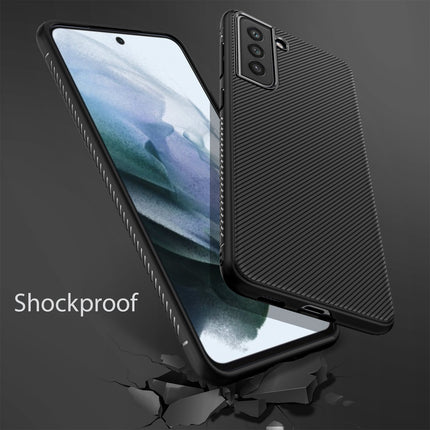 Twill Shockproof Soft Flexible Back Case Cover for Samsung Galaxy S21 FE (Black)
