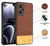 Mobizang Soft Fabric & Leather Hybrid Protective Case Cover for Realme GT NEO 3T (Brown)