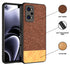 Mobizang Soft Fabric & Leather Hybrid Protective Case Cover for Realme GT NEO 3T (Brown)