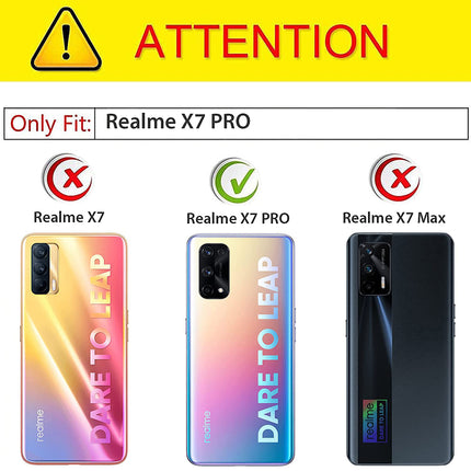 Unicorn for Realme X7 Pro Clear Back Case, [Military Grade Protection] Shock Proof Slim Hybrid Bumper Cover (Blue)