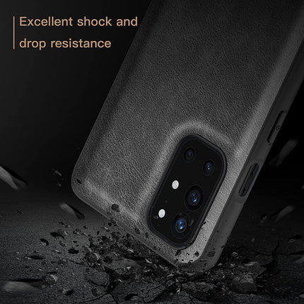 Tux Back Case for OnePlus 9R / One Plus 9R , Slim Leather Case with Soft Edge Shockproof Back Cover (Black)