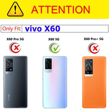 Soft Fabric Hybrid for Vivo X60 Back Cover, Shockproof Protection Slim Hard Back Case (Black)