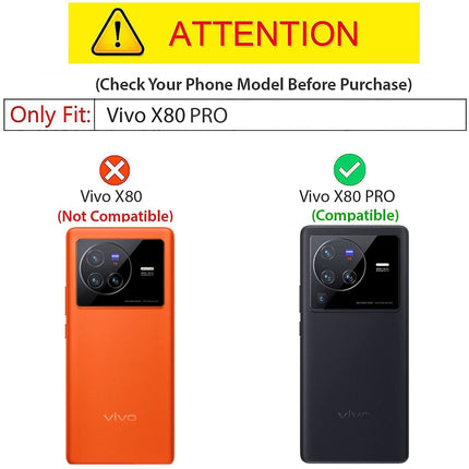 Matte Lens Protective Shockproof Flexible Back Cover for Vivo X80 Pro, Slim Silicone with Soft Lining Shockproof Flexible Full Body Bumper Case (Black)