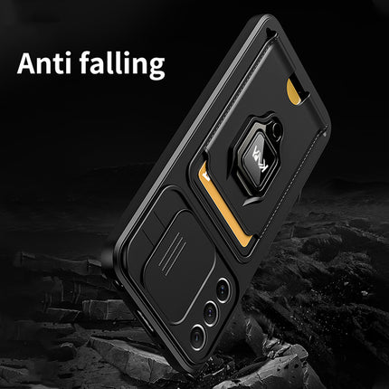 Mobizang Bisen Back Cover for Samsung Galaxy S21 FE,Shockproof Slim Bumper Back Case (Black)