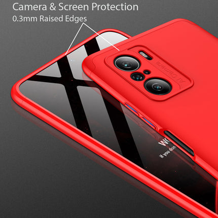 Double Dip Full 360 Protection Back Case Cover for Xiaomi Mi 11X / 11X Pro (Red)