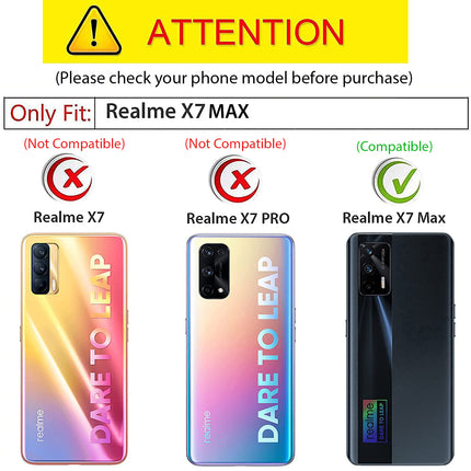 Soft Fabric & Leather Hybrid Protective Case Cover for Realme X7 Max (Black,Brown)