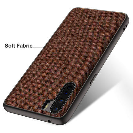 Soft Full Fabric Protective Shockproof Back Case Cover for Oppo F15 (Full Brown)