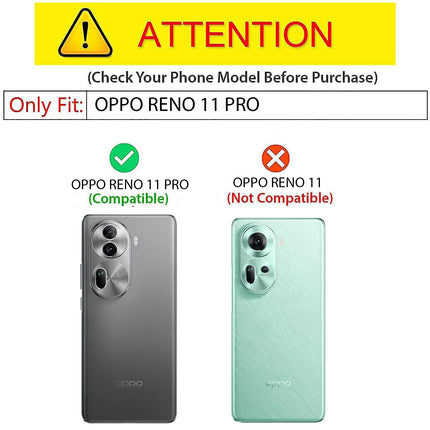 Mobizang Soft Fabric & Leather Hybrid Protective Back Cover for Oppo Reno 11 PRO | Shockproof Slim Hard Anti Slip Back Case (Black , Blue)