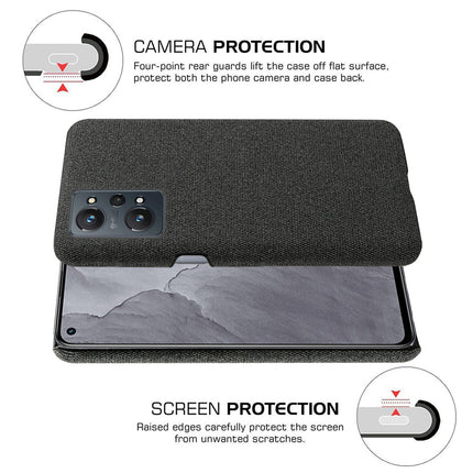 Woven Soft Fabric Case for Realne GT NEO 2 Back Cover, Shock Protection Slim Hard Anti Slip Back Cover (Black)