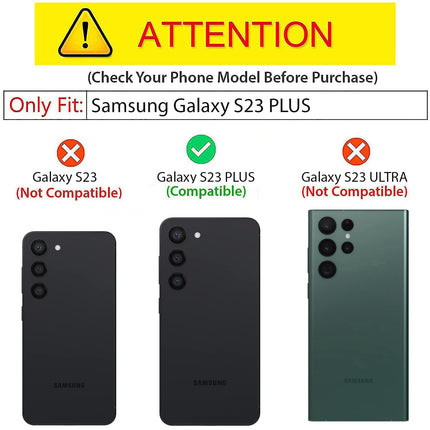 Mobizang Shield Frosted Acrylic Back Shock Proof Case Cover for Samsung Galaxy S23 Plus (Black)