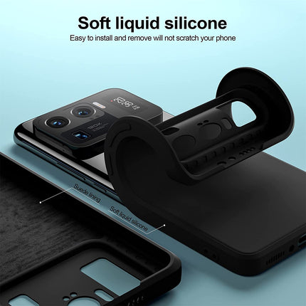 Matte Lens Protective Back Cover for Xiaomi Mi 11 Ultra , Slim Silicone with Soft Lining Shockproof Flexible Full Body Bumper Case , Black