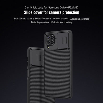 Nillkin Samsung Galaxy F62 Case, CamShield Series Case with Slide Camera Cover Slim Protective Case (Black)