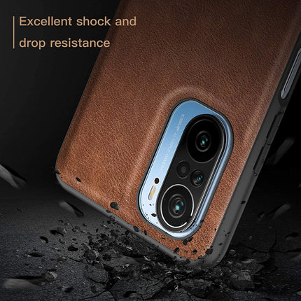 Tux Back Case for Mi 11X / Mi 11X PRO , Slim Leather Case with Soft Edge Shockproof Back Cover (Brown)