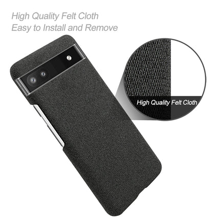 Mobizang Woven Soft Fabric Case for Google Pixel 6A Back Cover, Shock Protection Slim Hard Anti Slip Back Cover (Black)