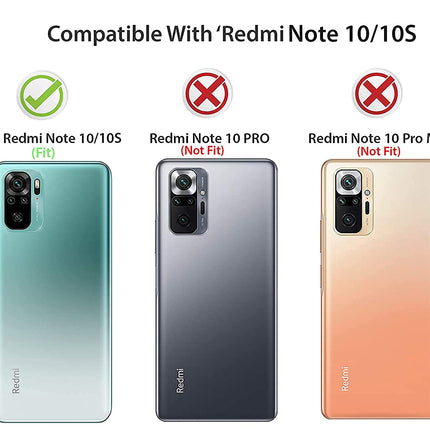 Paper Thin Back Cover For Xiaomi Redmi Note 10 /  Note 10S , Super Slim Matte Translucent Full Protection Back Case (Black)