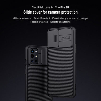 Nillkin OnePlus 9R / One Plus 9R Case, CamShield Series Case with Slide Camera Cover Slim Protective Case (Black)