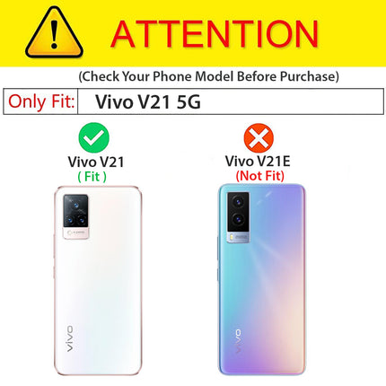 Woven Soft Fabric Case for Vivo V21 Back Cover, Shock Protection Slim Hard Anti Slip Back Cover (Blue)