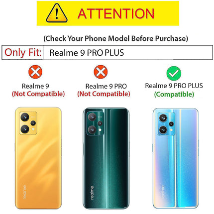 Soft Fabric & Leather Hybrid Protective Case Cover for Realme 9 Pro Plus (Black ,Blue)