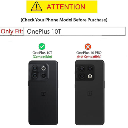 Mobizang Bull Back Cover for OnePlus 10T , [Military Grade Protection] Shock Proof Slim Hybrid Bumper Case (Black)