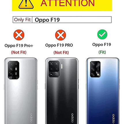 Matte Lens Protective Back Cover for Oppo F19 , Slim Silicone with Soft Lining Shockproof Flexible Full Body Bumper Case , Blue