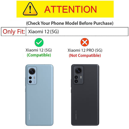 Tank Back Cover for Xiaomi 12 (5G) , Inbuilt Ring + Slider Shockproof Lens  Protection Case (Black)