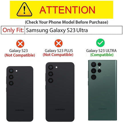 Mobizang Soft Fabric & Leather Hybrid for Samsung Galaxy S23 Ultra Back Cover | Shockproof Hybrid Slim Hard Anti Slip Back Case (Brown)