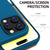 Mobizang Matte Protective Lens Flexible Back Cover for Apple iPhone 15 Pro | Slim Silicone with Soft Lining Shockproof Full Body Bumper Case (Blue)