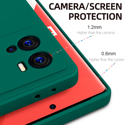 Matte Lens Protective Back Cover for Vivo IQOO 9 Pro , Slim Silicone with Soft Lining Shockproof Flexible Full Body Bumper Case (Green)