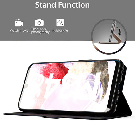 Mobizang Noble Slim Magnetic Leather Flip Case Cover for Samsung Galaxy F34 / M34 (5G) | Card Holder Stand Leather Flip Wallet Case (Black)