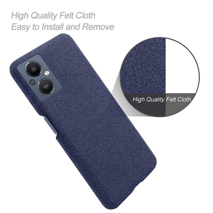 Woven Soft Fabric Case for Oppo F21 PRO (5G) Back Cover, Shock Protection Slim Hard Anti Slip Back Cover (Blue)