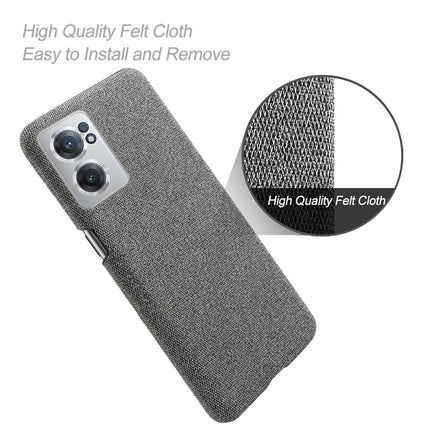 Woven Soft Fabric Case for OnePlus Nord CE 2 (5G) Back Cover, Shock Protection Slim Hard Anti Slip Back Cover (Grey)