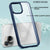 Hawkeye Clear Back Cover for Apple iPhone 13 Mini (5.4 inch) , Camera Lens Protector Shockproof Slim Clear Case Cover (Blue)