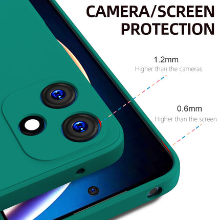 Mobizang Matte Protective Lens Flexible Back Cover for Redmi 12 (5G) / Poco M6 Pro (5G) | Slim Silicone with Soft Lining Shockproof Full Body Bumper Case (Green)