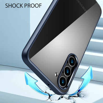 Mobizang Hawkeye Clear Back Cover for Samsung Galaxy S23 Plus | Camera Lens Protector Shockproof Slim Clear Case Cover (Blue)