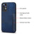 Mobizang Razor Wallet Back Case for Xiaomi 12 PRO (5G) | Slim PU Leather & Fabric Cover with Inbuilt Card Pocket (Blue)