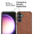 Mobizang Soft Fabric & Leather Hybrid Protective Back Cover for Samsung Galaxy S23 FE | Shockproof Slim Hard Anti Slip Back Case (Brown)